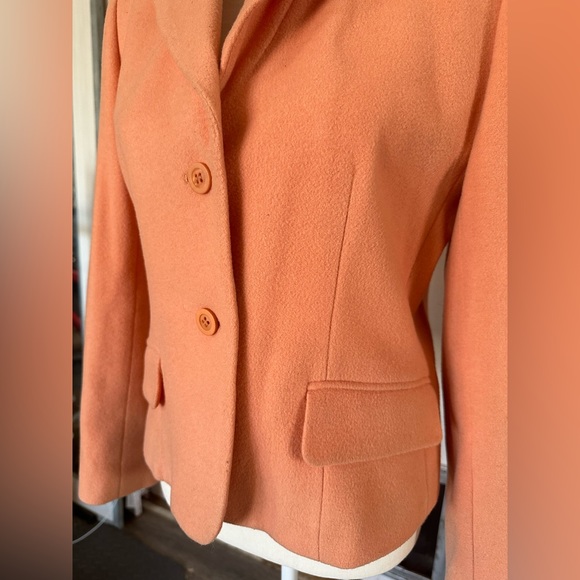 Harve Benard Holtan Orange Creamsicle Blazer Wool Size 8 - Picture 4 of 9
